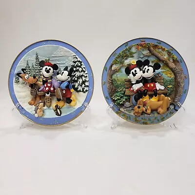 Mickey And Minnie Mouse 3D Wall Plaques Friends For All Disney Baby Decor 2 Pcs • $29.95