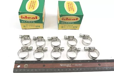 Vintage Lot Of Ideal Hose Clamps Lot Of 2 Boxes 3/8-5/8 Hose-1/2-3/4 Pipe #5210 • $15.98