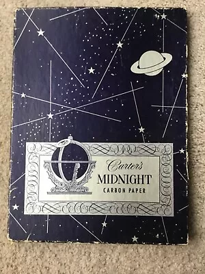Vtg. Carter's Midnight Carbon Paper In Orginal Box. 1932 Intense Red • $4