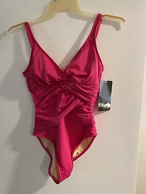 New  Pink Bathing Suit Swimsuit One Piece Magicsuit By Miraclesuit Size 10 NWT • $29.95