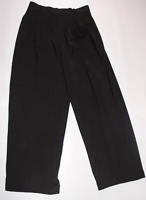 Vintage Slacks Wide Leg Pleated High-Rise Dress Pants 32x30 Gray • $150