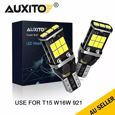 AUXITO 2X T15 921 W16W LED Backup Reverse Light CANBUS Wedge Car Globe 6000K AU • $14.49
