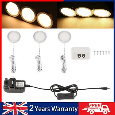 3 Lights Under Cabinet Lights LED Kitchen Cupboard Shelf Counter Display Lamp UK • £11.99