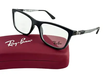 Ray Ban NEW Youth Kids Matte Black Frames Grey Metal 48-16-125 Eyeglasses RY1549 • $41.99