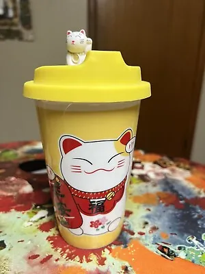 Atlantic Collectibles Lucky Cat Ceramic Drink Cup • $25