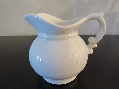 McCoy #7528 USA Vintage Small Pitcher ~ White Pale Blue Pearl Ware Glaze ~ 5.5  • $10