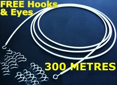 300m STRETCH CURTAIN WIRE CORD + Hooks & Eyes Kit Expanding Spring Cable Caravan • $467