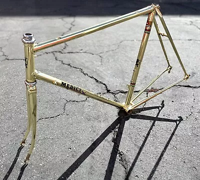 Medici Pro Strada Gold Chromed Road Bike Frameset Campagnolo Record Headset • $849.77