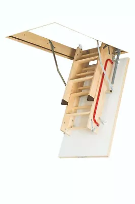 Fakro LWK Plus Wooden Folding Loft Ladder Insulated Hatch 55cm X 111cm H280cm • £179