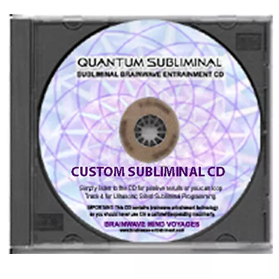 Custom Subliminal Audio Cd-self Help Nlp Mind Control Brainwave Programming Tech • $39.99