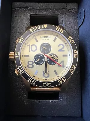 Nixon 51-30 Chrono ALL GOLD/GOLD/BLACK Men’s Watch XL 51mm Watch Face • $99