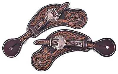 Showman Ladies Floral Tooled Spur Straps • $25.49