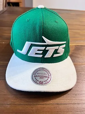 Mitchell & Ness New York Jets Hat 2013 Adult Green Cap Airplane Snapback NFL • $22.99