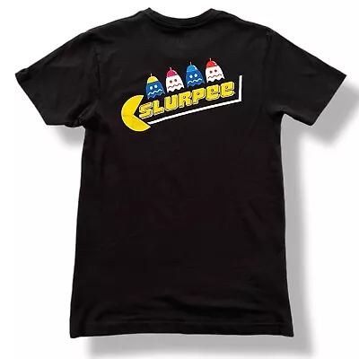 7-Eleven 7-11 Slurpee Namco Pac-Man Black T-Shirt Men's SMALL NWOT • $27.95
