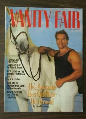 Vanity Fair Magazine June 1990 Arnold Schwarzenegger The Godfather Iii Set • $22.95