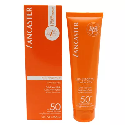 Lancaster Sun Cream SPF50 Luminous Tan Oil-Free Milk 150ml Sun Protection • £13