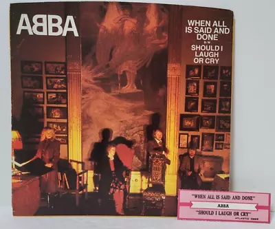 ABBA When All Is Said And Done 45 RPM Picture Sleeve ONLY + Jukebox Strip *D7 • $5.40