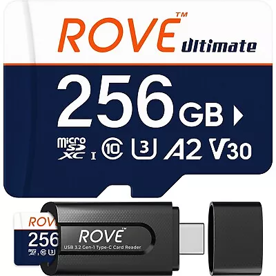 2024 New ROVE Ultimate High Speed 256GB Micro SD Card With Type-C 3.1 Reader • $39.99