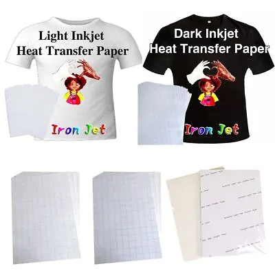 Printing Paper DIY Painting Light Fabric Heat Transfer Paper T-Shirt • £5.72