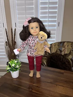 American Girl Doll Ruthie Dark  Brown Hair And Grey Eyes • $45