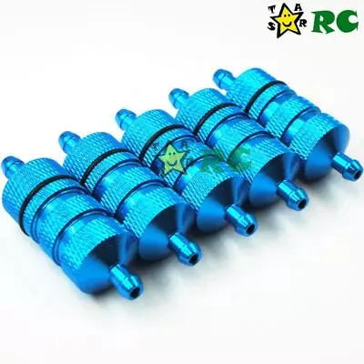 5pcs 36mm 1/8 & 1/10 Alum Fuel Filter Blue For RC Nitro On-Road Buggy Car Truck • $11.33