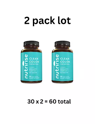 2-Pack Nutririse 15 Day Quick Colon Cleanse For Gut Health 30 Caps/btl Exp 05/25 • $19.96