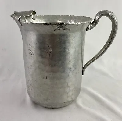 Vintage Hand Forged Everlast Metal Hammered Aluminum Pitcher 7 1/2” Tall # 1014 • $32.98