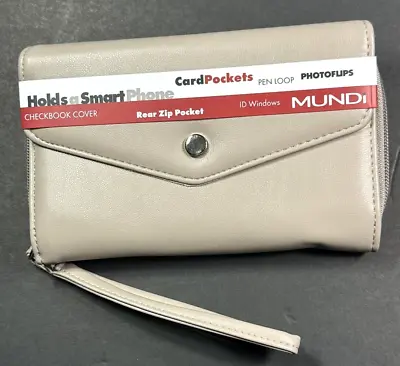 MUNDI Womans / CEO Clutch- Big Fat Wallet / Full Zip / CLAY / New • $22.75