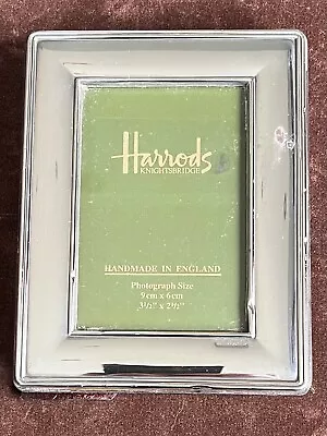 Hallmarked Sterling Silver Photo Frame From Harrods R. Carr Ltd 1996 9cm X 6cm • £17.99