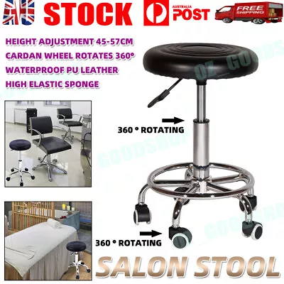 $37.99 • Buy Salon Stool Hairdressing Chair PU Barber Equipment Beauty Swivel Hydraulic Lift