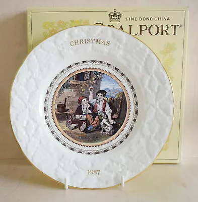 Coalport England Christmas Plate 1987 Pratt Prints God Bless Us Every One! Boxed • £4.50