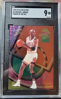 1993 Fleer Ultra #2 MICHAEL JORDAN Power In The Key SGC MINT 9 Foil Insert HTF • $799.95