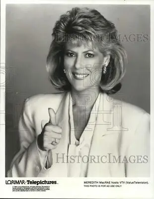 1986 Press Photo Meredith MacRae Hosts VTV (ValueTelevision) - Lrp69031 • $13.99