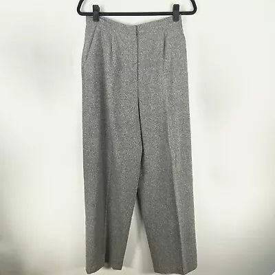 Amanda Smith Stretch Woman 12 Wool Silk Dress Pants Slack Career Business Gray • $9.50