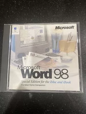 Microsoft Word 98 IMac And IBook Edition PC Software • $24.99