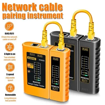 RJ45 Network Cable Tester CAT5e CAT6 RJ11 Ethernet LAN PC Wire Lead Testing Tool • £7.59