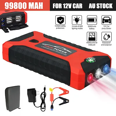 $59.99 • Buy 99800mAh Portable Car Jump Starter Booster 12V Battery Charger Power Bank