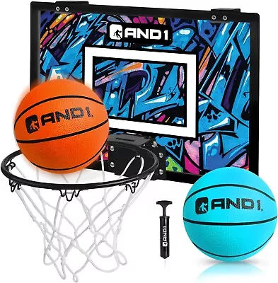 Over The Door Mini Hoop: - 18”x12” Pre-Assembled Portable Basketball Hoop... • $57.99