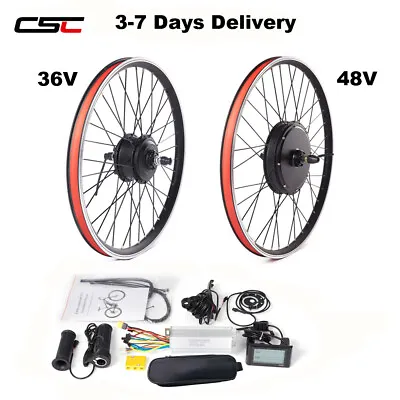 CSC 36V 48V Electric Bike Hub Motor Convert Kit 250-1500 W 26 27.5 29inch 700C • £229