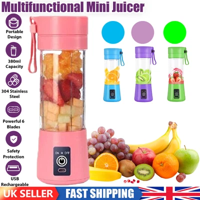 380ML Colorful Electric Mini Juicer Fresh Juice Maker Machine Blender Mixers USB • £7.49