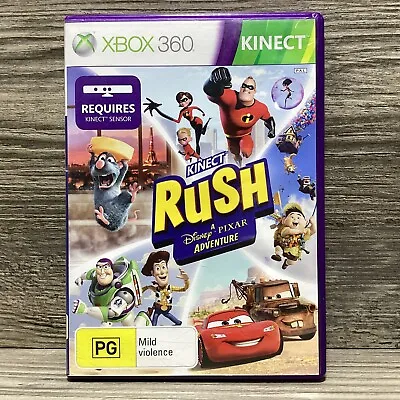 Xbox 360 Kinect Rush A Disney Pixar Adventure Game 5 Worlds Toy Story Cars • $29.95