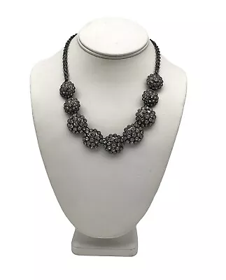 Vintage Trifari Necklace Chunky Choker Link Rhinestone Silver Tone . • $67.50