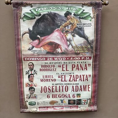 BULL FIGHTING CLOTH POSTER - Tijuana Mexico El Zapata El Pana 16 X12  • $39.99