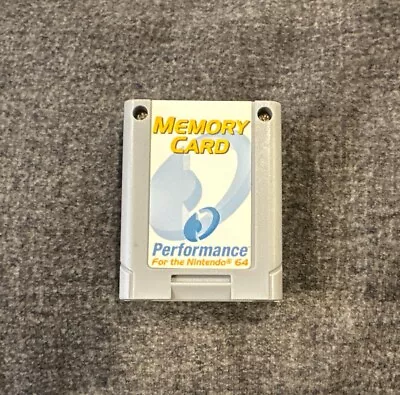 Performance Controller Pak Memory Card Pack For Nintendo 64 N64 ~ Works Great! • $8.99