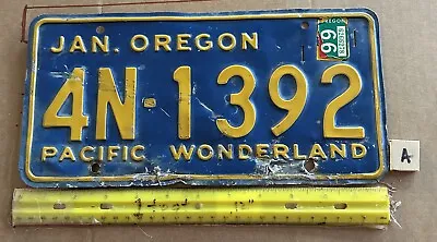 *License Plate Oregon 1966 Pacific Wonderland 4N - 1392 • $17.59