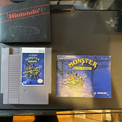 Monster In My Pocket With Manual NES Authentic Tested • $99.99