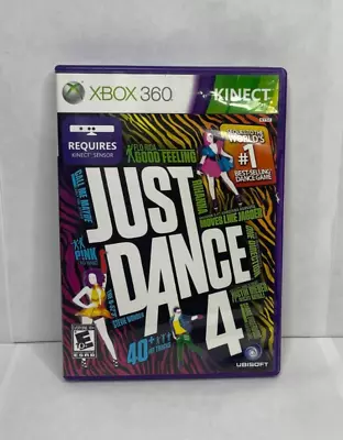 Just Dance 4 Microsoft Xbox 360 Kids Kinect Family Game Complete W/Manual • $8.95