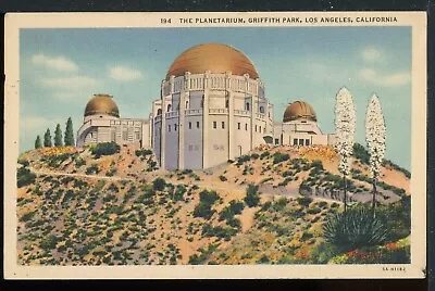 1937 Planetarium Griffith Park Los Angeles CA Historic Vintage Postcard M1073 • $1.25