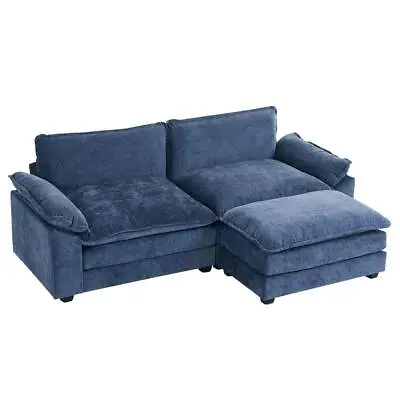 2 Seat Modern Sectional Sofa With Ottoman Living Room Convertible Loveseat • $429.90