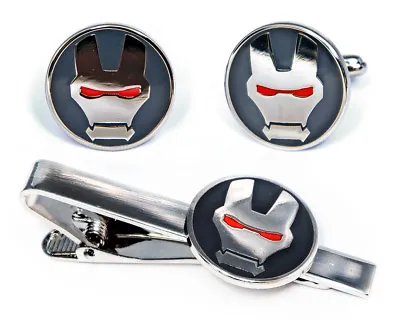 War Machine Cufflinks Iron Man Tie Clip Avengers Ironman Cuff Links Men Gifts • $9.95